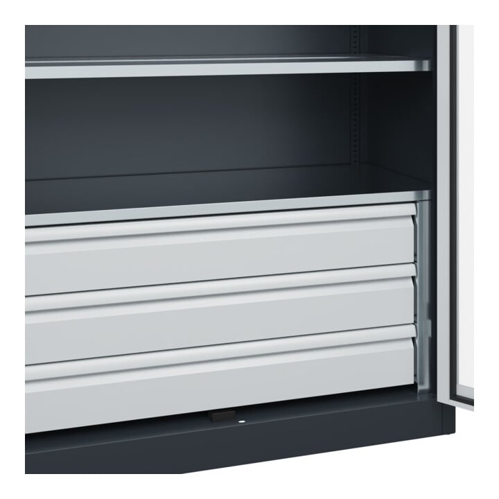 C+P Schwerlastschrank Acurado Pro 1950 x 1200 x 500 mm 7016/7035