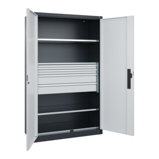 C+P Schwerlastschrank Acurado Pro 1950 x 1200 x 500 mm 7016/7035