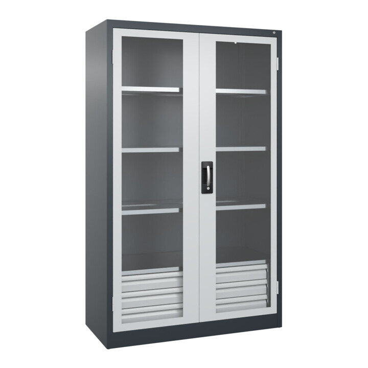 C+P Schwerlastschrank Acurado Pro 1950 x 1200 x 500 mm 7016/7035