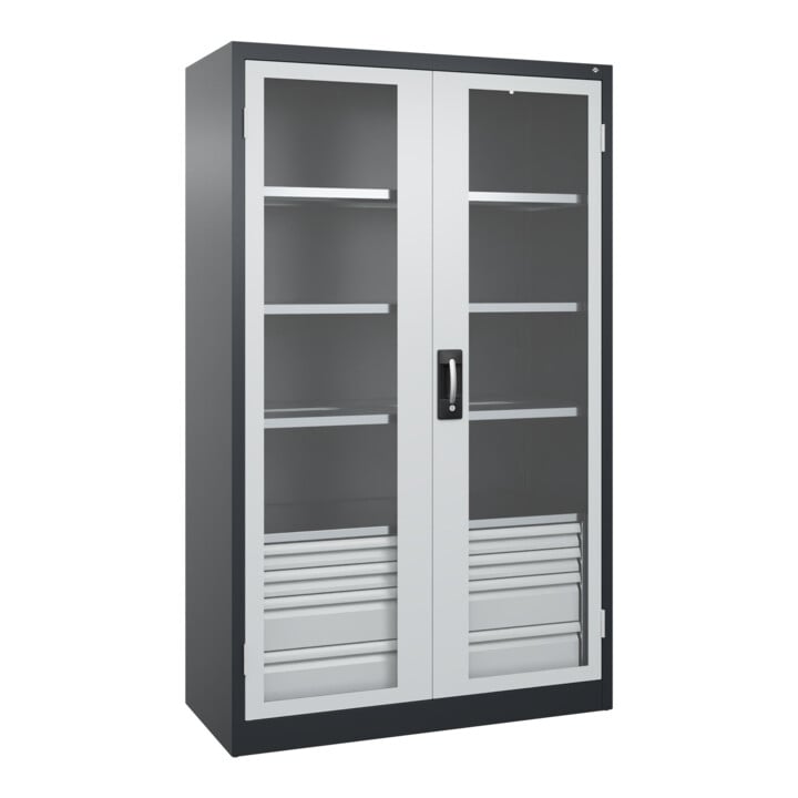 C+P Schwerlastschrank Acurado Pro 1950 x 1200 x 500 mm 7021/7035