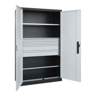 C+P Schwerlastschrank Acurado Pro 1950 x 1200 x 500 mm 7021/7035