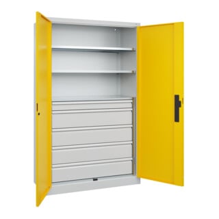 C+P Schwerlastschrank Acurado Pro 1950 x 1200 x 500 mm 7035/1023