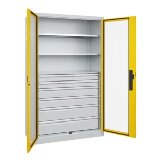 C+P Schwerlastschrank Acurado Pro 1950 x 1200 x 500 mm 7035/1023