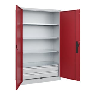 C+P Schwerlastschrank Acurado Pro 1950 x 1200 x 500 mm 7035/3003