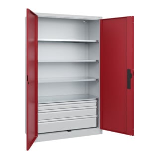 C+P Schwerlastschrank Acurado Pro 1950 x 1200 x 500 mm 7035/3003