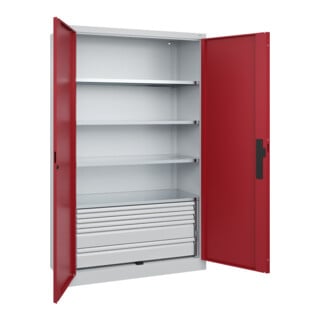 C+P Schwerlastschrank Acurado Pro 1950 x 1200 x 500 mm 7035/3003
