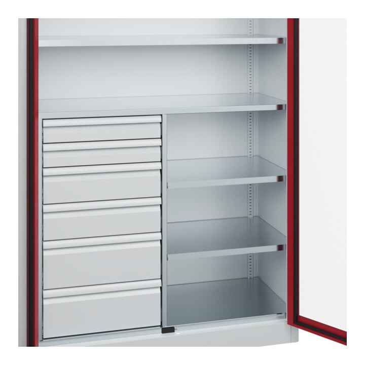 C+P Schwerlastschrank Acurado Pro 1950 x 1200 x 500 mm 7035/3003