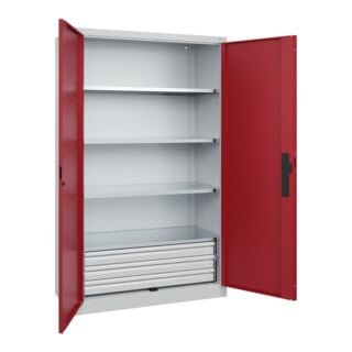 C+P Schwerlastschrank Acurado Pro 1950 x 1200 x 500 mm 7035/3003