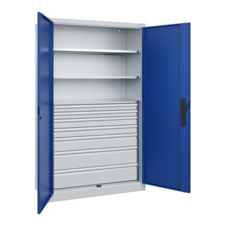 C+P Schwerlastschrank Acurado Pro 1950 x 1200 x 500 mm 7035/5010