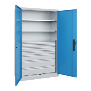 C+P Schwerlastschrank Acurado Pro 1950 x 1200 x 500 mm 7035/5012