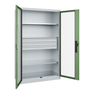 C+P Schwerlastschrank Acurado Pro 1950 x 1200 x 500 mm 7035/6011
