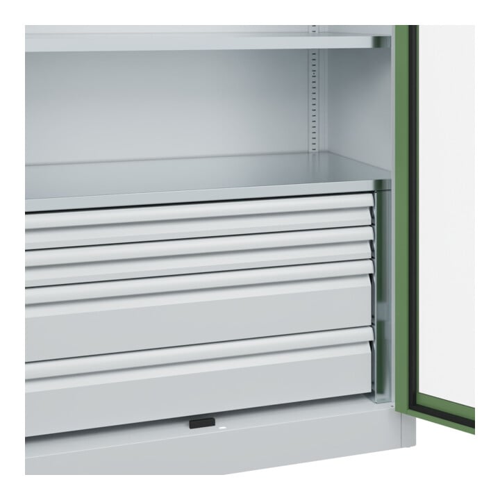 C+P Schwerlastschrank Acurado Pro 1950 x 1200 x 500 mm 7035/6011