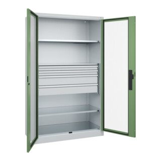 C+P Schwerlastschrank Acurado Pro 1950 x 1200 x 500 mm 7035/6011