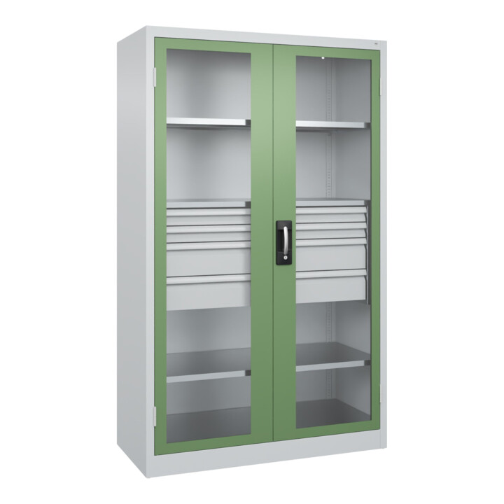 C+P Schwerlastschrank Acurado Pro 1950 x 1200 x 500 mm 7035/6011