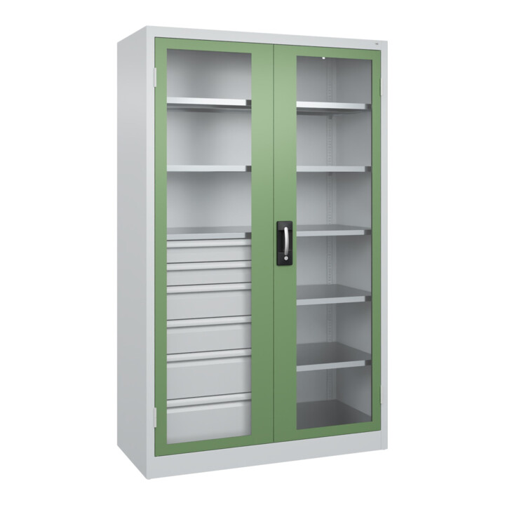 C+P Schwerlastschrank Acurado Pro 1950 x 1200 x 500 mm 7035/6011