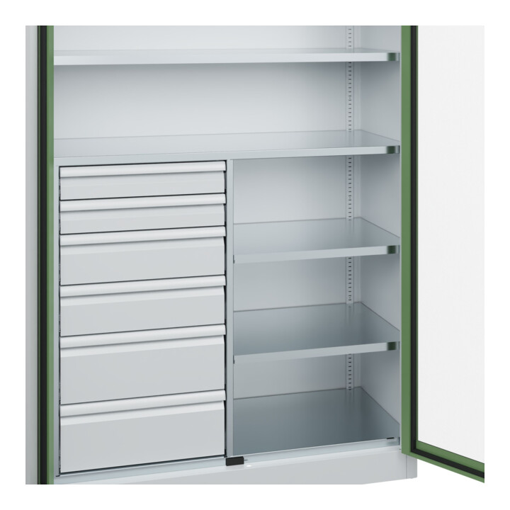 C+P Schwerlastschrank Acurado Pro 1950 x 1200 x 500 mm 7035/6011