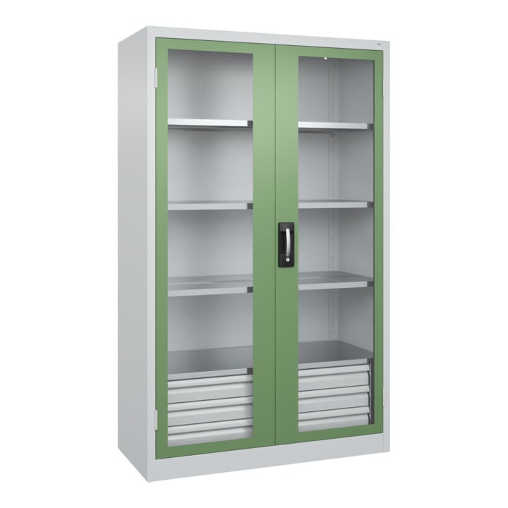 C+P Schwerlastschrank Acurado Pro 1950 x 1200 x 500 mm 7035/6011