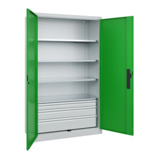 C+P Schwerlastschrank Acurado Pro 1950 x 1200 x 500 mm 7035/6037