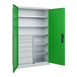 C+P Schwerlastschrank Acurado Pro 1950 x 1200 x 500 mm 7035/6037