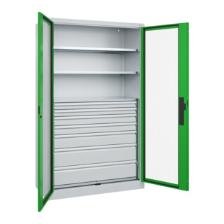 C+P Schwerlastschrank Acurado Pro 1950 x 1200 x 500 mm 7035/6037