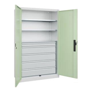 C+P Schwerlastschrank Acurado Pro 1950 x 1200 x 500 mm 9016/6019