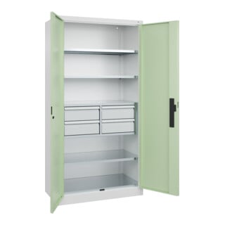 C+P Schwerlastschrank Acurado Pro 1950 x 1200 x 500 mm 9016/6019