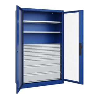 C+P Schwerlastschrank Acurado Pro 1950 x 1200 x 500 mm blau