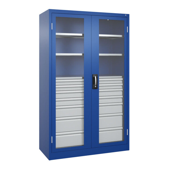 C+P Schwerlastschrank Acurado Pro 1950 x 1200 x 500 mm blau