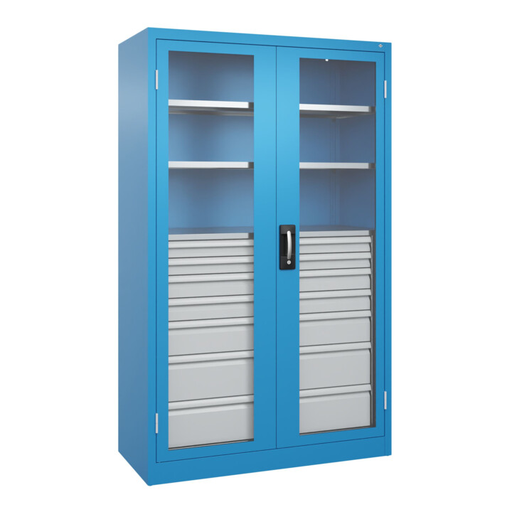 C+P Schwerlastschrank Acurado Pro 1950 x 1200 x 500 mm blau