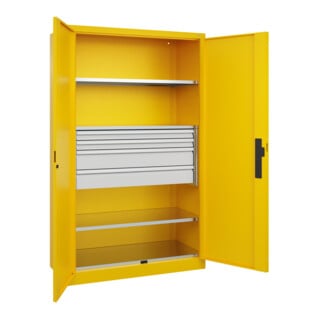C+P Schwerlastschrank Acurado Pro 1950 x 1200 x 500 mm mit Schubladen