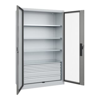 C+P Schwerlastschrank Acurado Pro 1950 x 1200 x 500 mm mit Schubladen