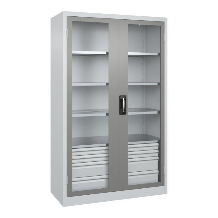 C+P Schwerlastschrank Acurado Pro 1950 x 1200 x 500 mm mit Schubladen