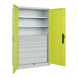 C+P Schwerlastschrank Acurado Pro 1950 x 1200 x 500 mm mit Schubladen