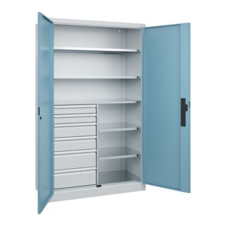 C+P Schwerlastschrank Acurado Pro 1950 x 1200 x 500 mm mit Schubladen