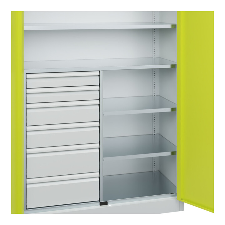 C+P Schwerlastschrank Acurado Pro 1950 x 1200 x 500 mm mit Schubladen