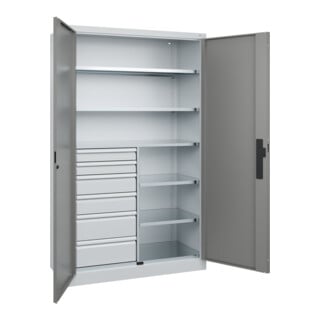 C+P Schwerlastschrank Acurado Pro 1950 x 1200 x 500 mm mit Schubladen