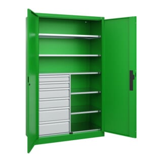 C+P Schwerlastschrank Acurado Pro 1950 x 1200 x 500 mm mit Schubladen