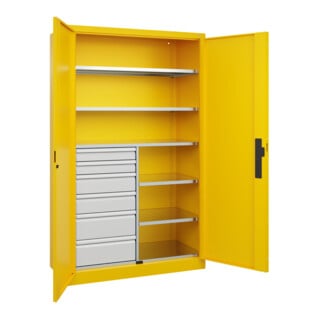 C+P Schwerlastschrank Acurado Pro 1950 x 1200 x 500 mm RAL 1023