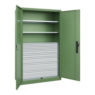 C+P Schwerlastschrank Acurado Pro 1950 x 1200 x 500 mm RAL 6011