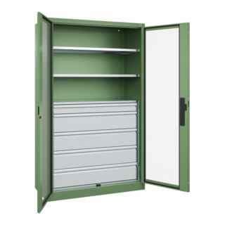 C+P Schwerlastschrank Acurado Pro 1950 x 1200 x 500 mm RAL 6011