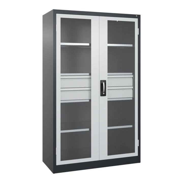 C+P Schwerlastschrank Acurado Pro 1950 x 1200 x 500 mm schwarz/grau