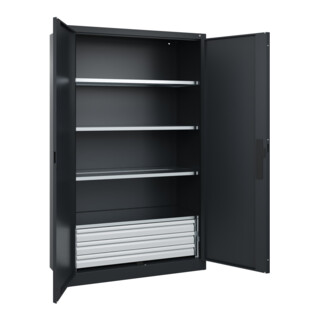 C+P Schwerlastschrank Acurado Pro 1950 x 1200 x 500 mm schwarzgrau
