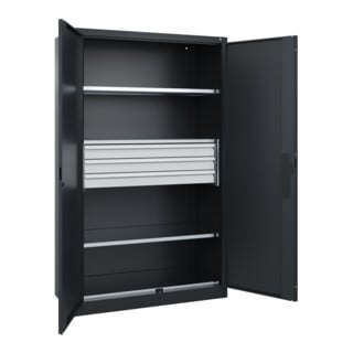 C+P Schwerlastschrank Acurado Pro 1950 x 1200 x 500 mm schwarzgrau