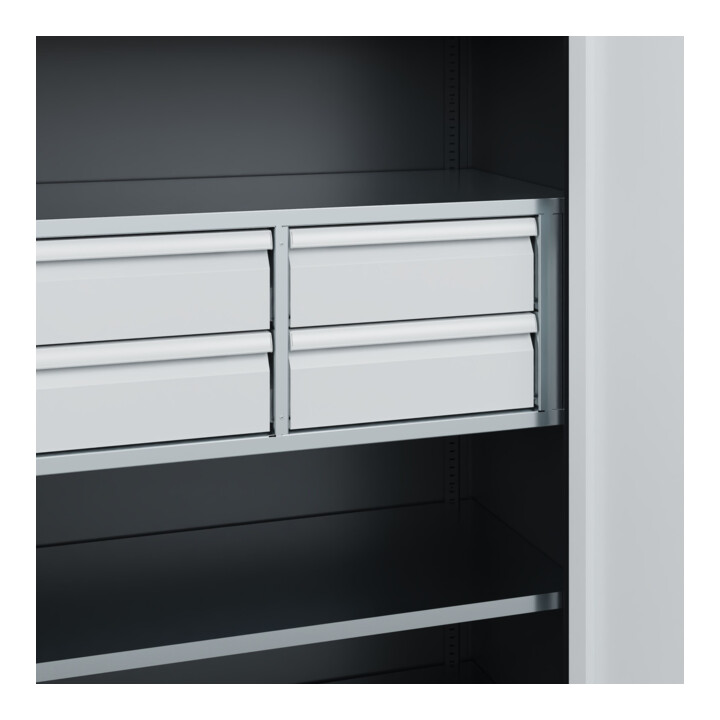 C+P Schwerlastschrank Acurado Pro 1950 x 1200 x 500 mm schwarzgrau/lichtgrau