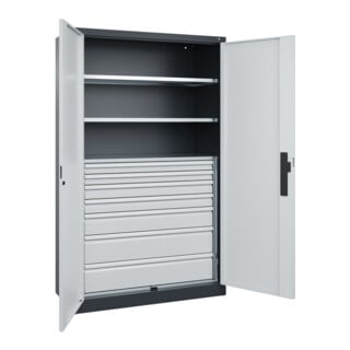 C+P Schwerlastschrank Acurado Pro 1950 x 1200 x 500mm 7016/7035