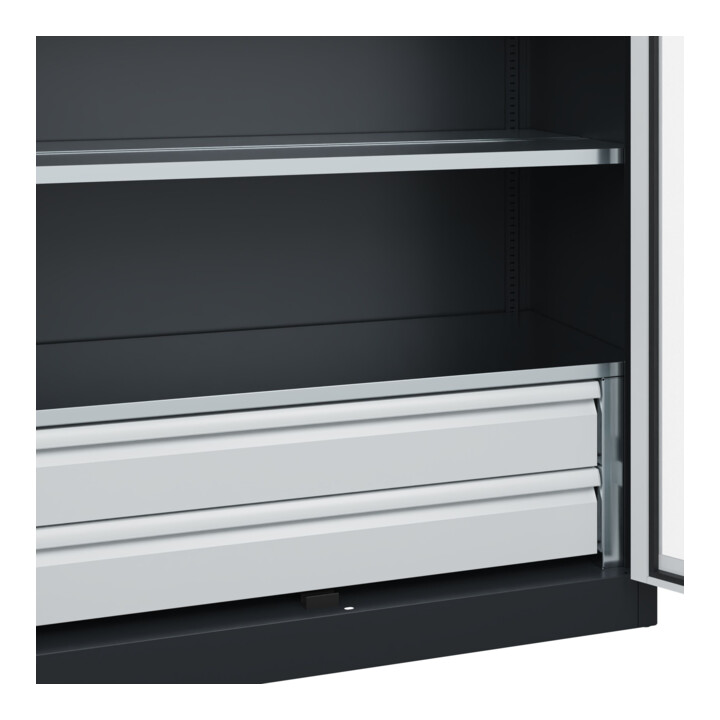 C+P Schwerlastschrank Acurado Pro 1950 x 1200 x 500mm 7021/7035
