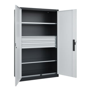 C+P Schwerlastschrank Acurado Pro 1950 x 1200 x 500mm 7021/7035