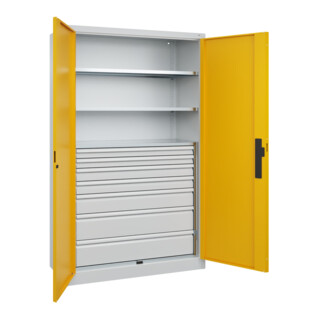 C+P Schwerlastschrank Acurado Pro 1950 x 1200 x 500mm 7035/1004