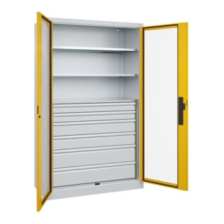 C+P Schwerlastschrank Acurado Pro 1950 x 1200 x 500mm 7035/1004