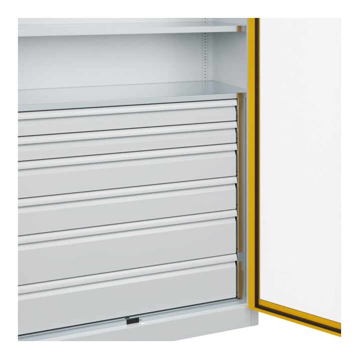 C+P Schwerlastschrank Acurado Pro 1950 x 1200 x 500mm 7035/1004
